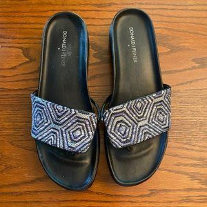 Donald Pliner Blue/Black Sandals Size 8.5
